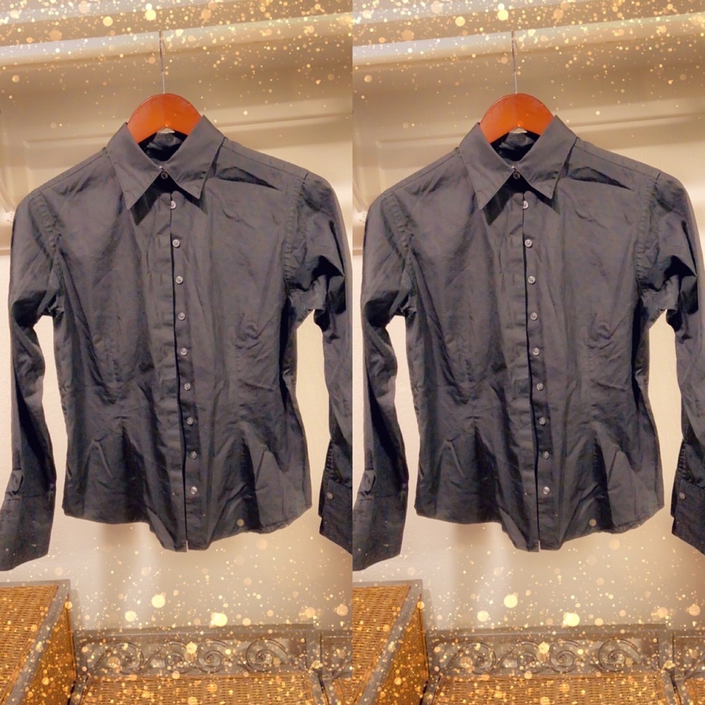 Black button down